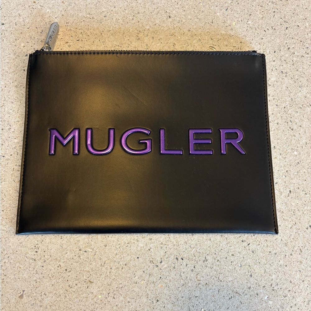 Mugler Black and Purple Parfumes Pouch, NWOT
